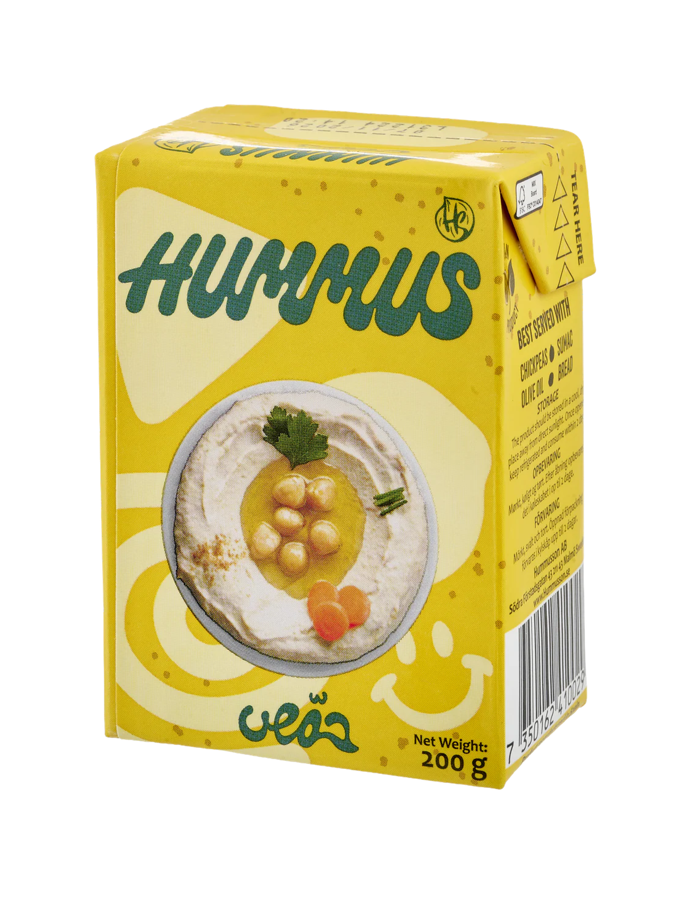 Hummusson hummus i holdbar emballage
