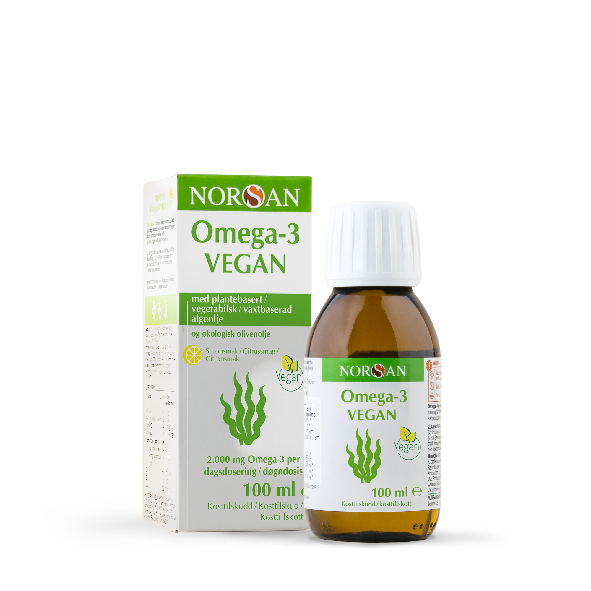 NORSAN Omega-3 Vegan æske og flaske